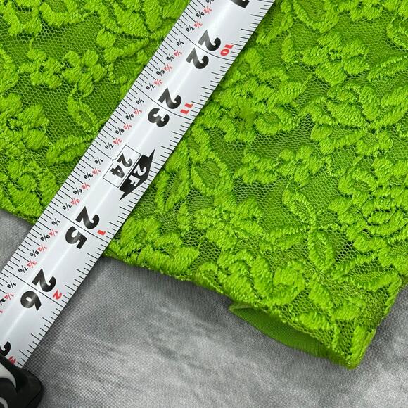 Susan Graver Tank Top W Med Lime Green Floral Lined Office Staple Comfy Travel - Picture 7 of 7